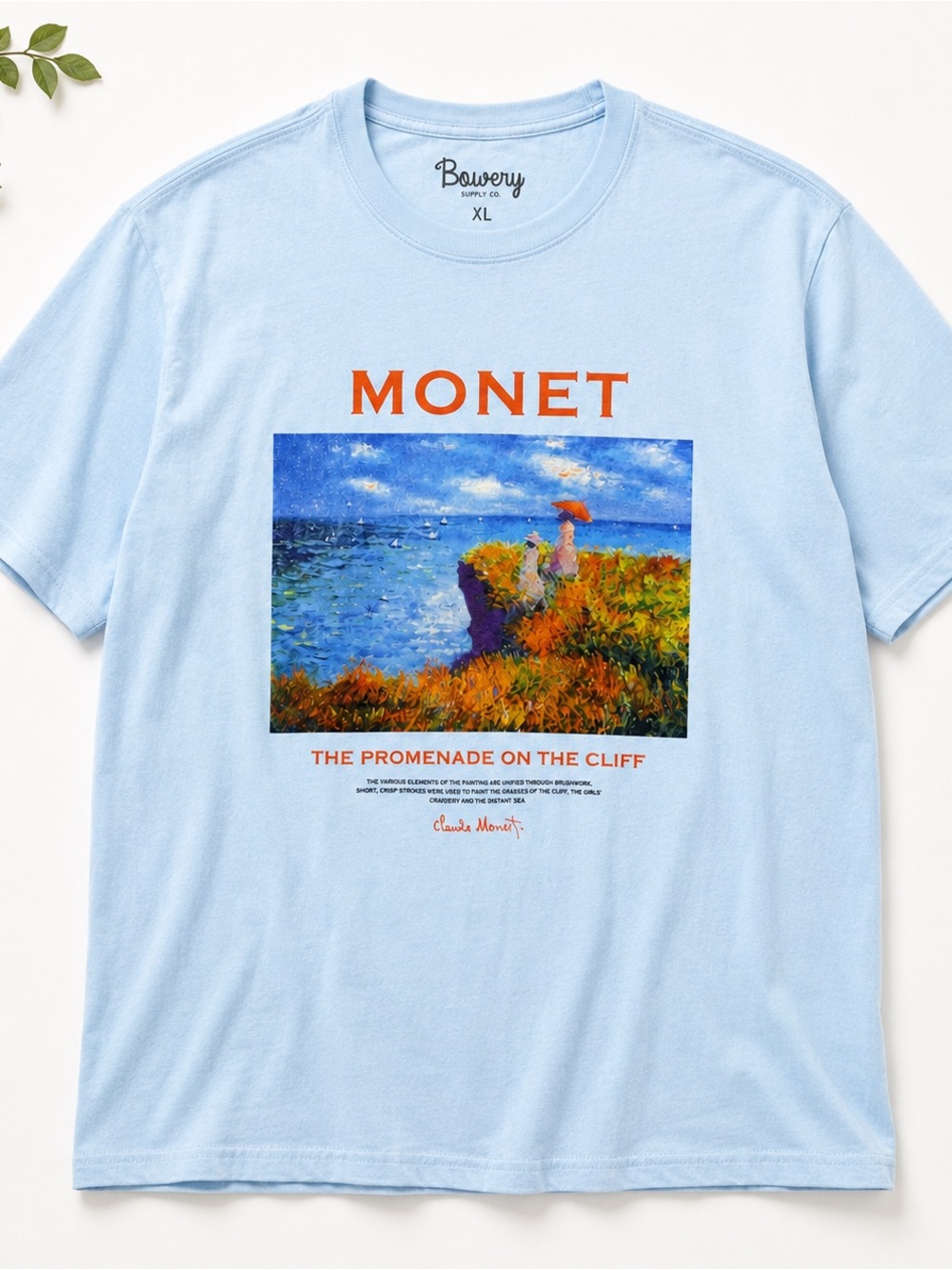 Bowery Supply Co XL Monet Promenade on the Cliff Graphic Tee NWT